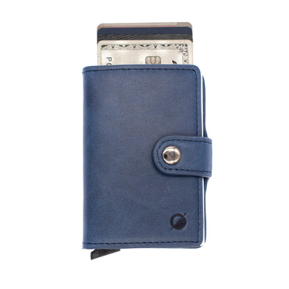 Button Wallet - Navy Blue